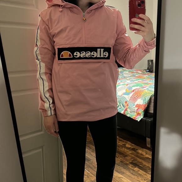 ellesse XS women’s windbreaker anorak hoodie pink XS - Picture 3 of 9